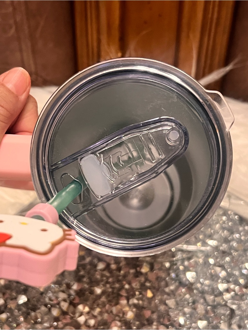 Hello Kitty Pink Merry and Bright Travel Tumbler with Straw - Picture 7 of 11